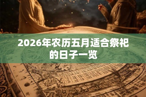 2026年农历五月适合祭祀的日子一览