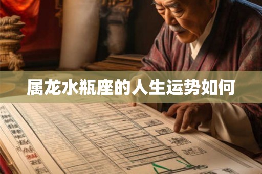 属龙水瓶座的人生运势如何