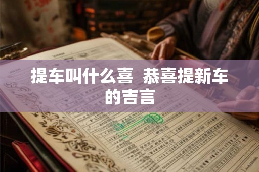 提车叫什么喜  恭喜提新车的吉言