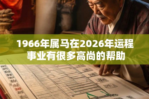 1966年属马在2026年运程 事业有很多高尚的帮助
