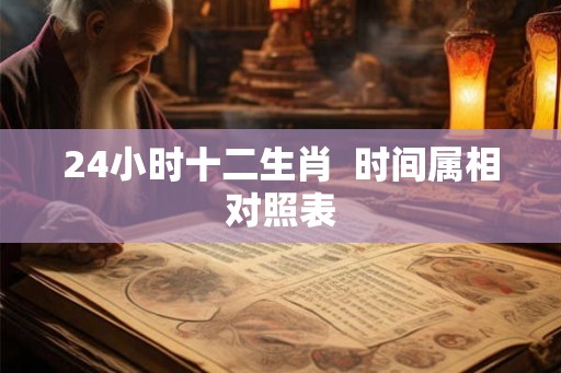 24小时十二生肖  时间属相对照表