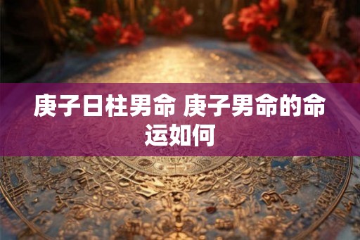 庚子日柱男命 庚子男命的命运如何