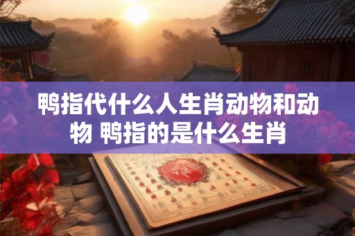 鸭指代什么人生肖动物和动物 鸭指的是什么生肖 鸭指代什么人生肖动物和动物 鸭指的是什么生肖