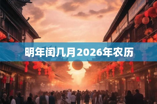明年闰几月2026年农历 明年闰几月2026年农历