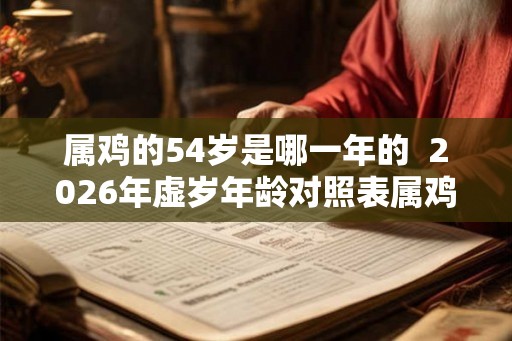 属鸡的54岁是哪一年的  2026年虚岁年龄对照表属鸡的