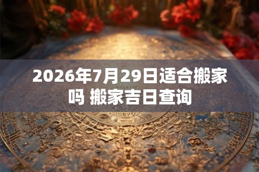 2026年7月29日适合搬家吗 搬家吉日查询 2026年7月29日适合搬家吗 搬家吉日查询