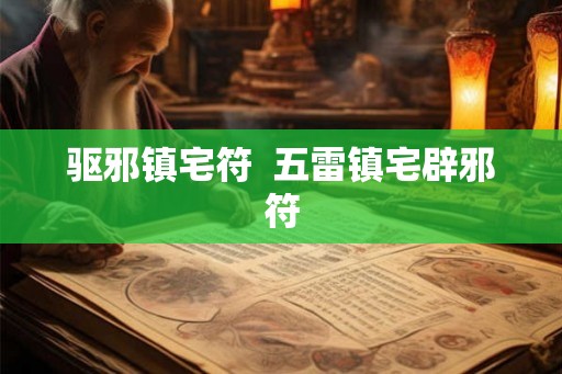 驱邪镇宅符  五雷镇宅辟邪符
