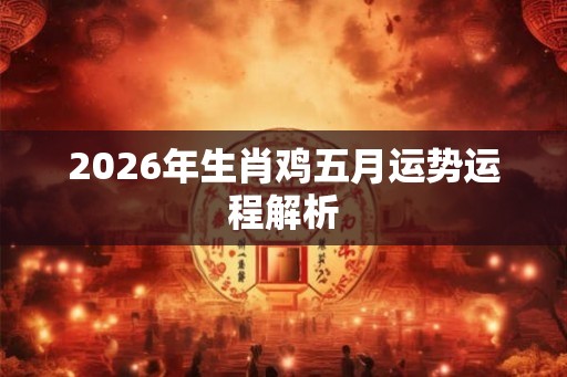2026年生肖鸡五月运势运程解析