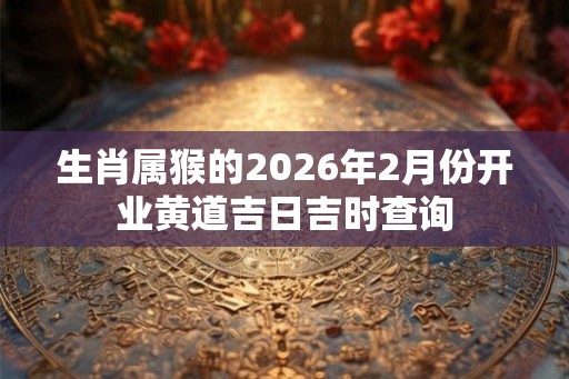 生肖属猴的2026年2月份开业黄道吉日吉时查询