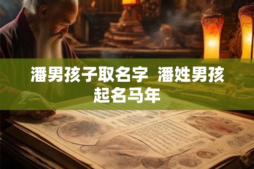 潘男孩子取名字  潘姓男孩起名马年