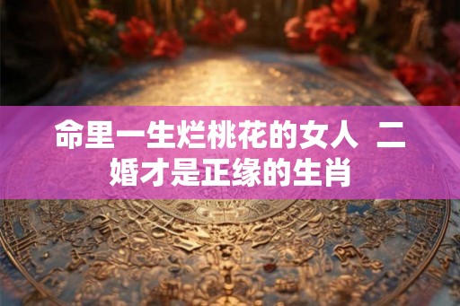 命里一生烂桃花的女人  二婚才是正缘的生肖