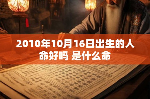 2010年10月16日出生的人命好吗 是什么命