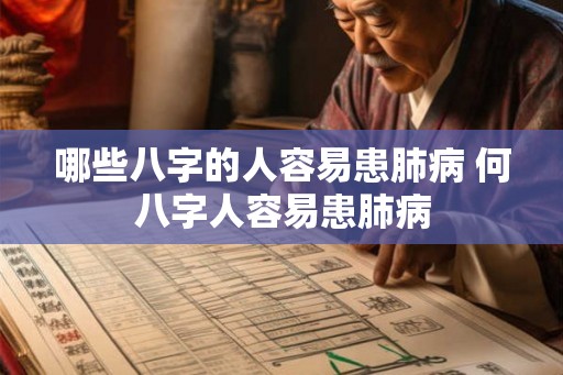 哪些八字的人容易患肺病 何八字人容易患肺病