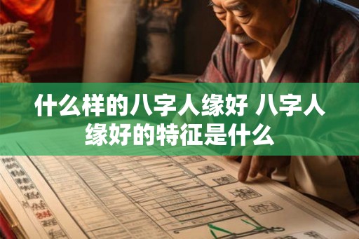 什么样的八字人缘好 八字人缘好的特征是什么