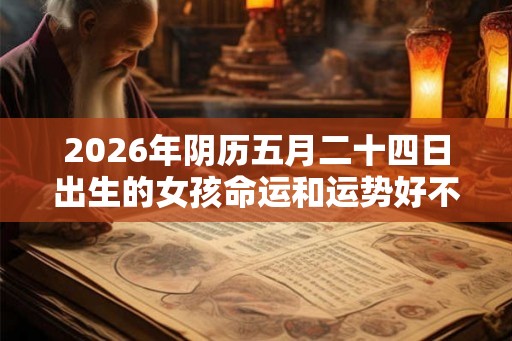 2026年阴历五月二十四日出生的女孩命运和运势好不好
