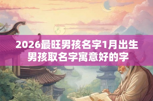 2026最旺男孩名字1月出生 男孩取名字寓意好的字