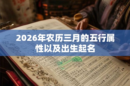 2026年农历三月的五行属性以及出生起名