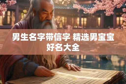 男生名字带信字 精选男宝宝好名大全