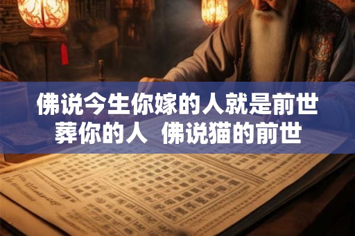 佛说今生你嫁的人就是前世葬你的人  佛说猫的前世
