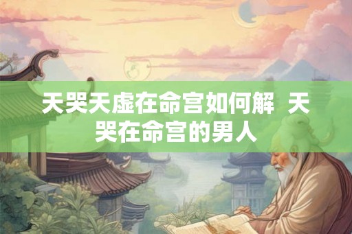 天哭天虚在命宫如何解  天哭在命宫的男人