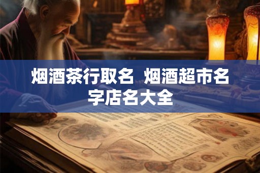 烟酒茶行取名  烟酒超市名字店名大全