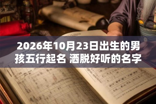 2026年10月23日出生的男孩五行起名 洒脱好听的名字
