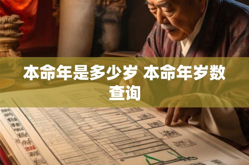 本命年是多少岁 本命年岁数查询