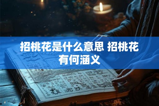 招桃花是什么意思 招桃花有何涵义
