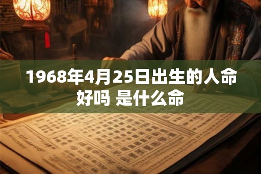 1968年4月25日出生的人命好吗 是什么命