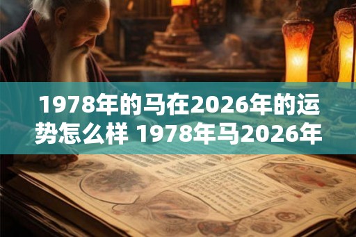 1978年的马在2026年的运势怎么样 1978年马2026年运势如何