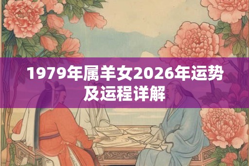 1979年属羊女2026年运势及运程详解 1979年属羊女2026年运势及运程详解