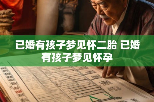 已婚有孩子梦见怀二胎 已婚有孩子梦见怀孕
