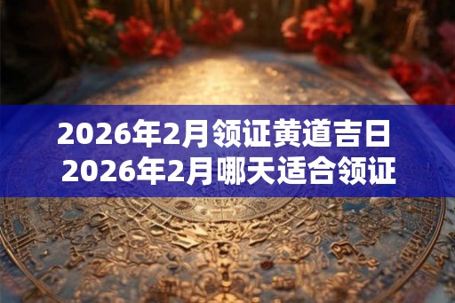 2026年2月领证黄道吉日 2026年2月哪天适合领证