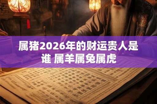 属猪2026年的财运贵人是谁 属羊属兔属虎