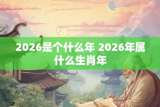 2026是个什么年 2026年属什么生肖年