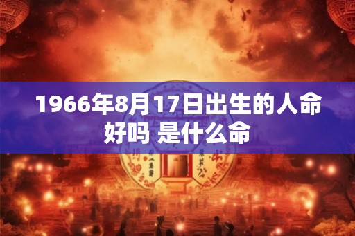 1966年8月17日出生的人命好吗 是什么命 1966年8月17日出生的人命好吗 是什么命