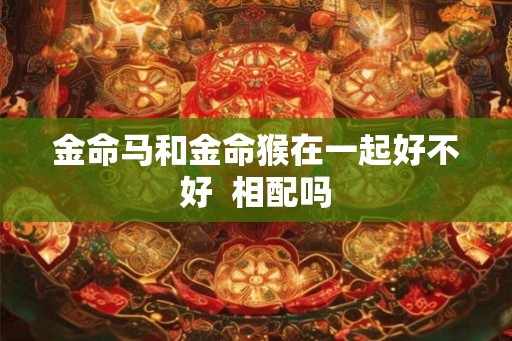 金命马和金命猴在一起好不好  相配吗