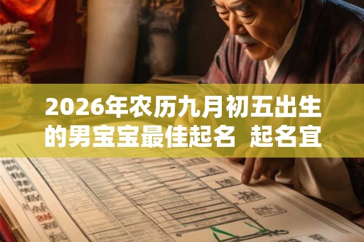 2026年农历九月初五出生的男宝宝最佳起名  起名宜用字