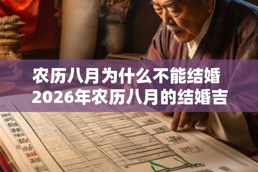 农历八月为什么不能结婚 2026年农历八月的结婚吉日有哪些
