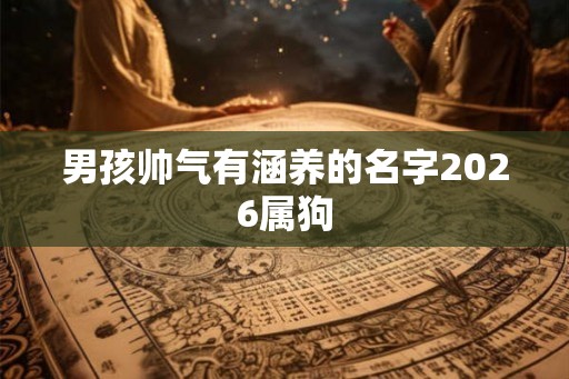 男孩帅气有涵养的名字2026属狗