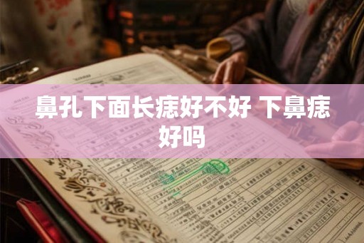鼻孔下面长痣好不好 下鼻痣好吗