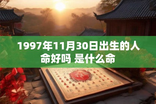 1997年11月30日出生的人命好吗 是什么命