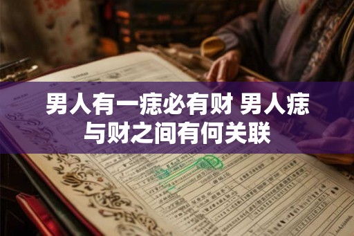 男人有一痣必有财 男人痣与财之间有何关联