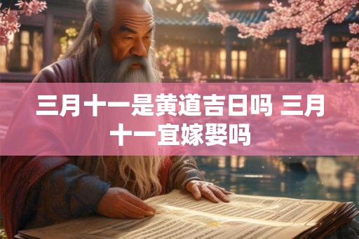 三月十一是黄道吉日吗 三月十一宜嫁娶吗