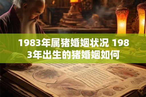 1983年属猪婚姻状况 1983年出生的猪婚姻如何