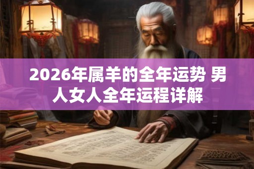 2026年属羊的全年运势 男人女人全年运程详解 2026年属羊的全年运势 男人女人全年运程详解