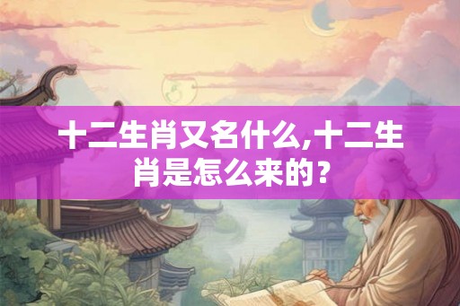 十二生肖又名什么,十二生肖是怎么来的？