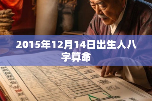2015年12月14日出生人八字算命