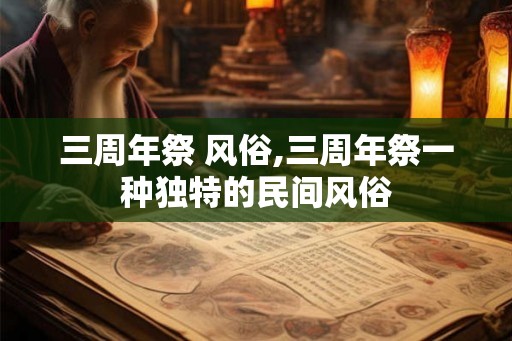 三周年祭 风俗,三周年祭一种独特的民间风俗