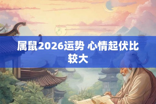 属鼠2026运势 心情起伏比较大